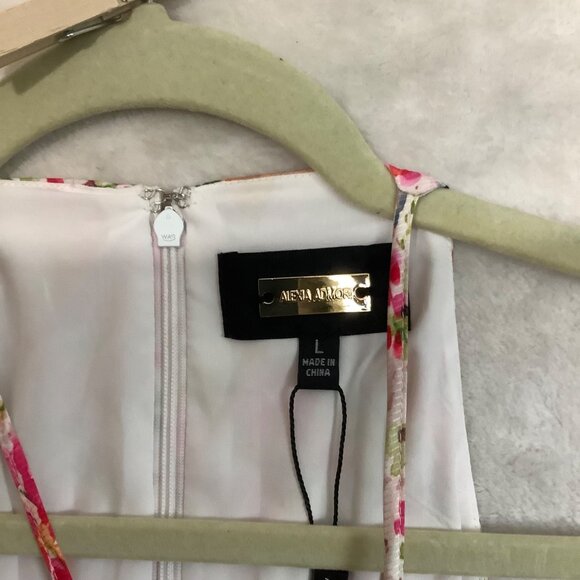 Alexia Admor Monica Floral Print Belted Maxi Dress Women Size Large - Picture 4 of 10